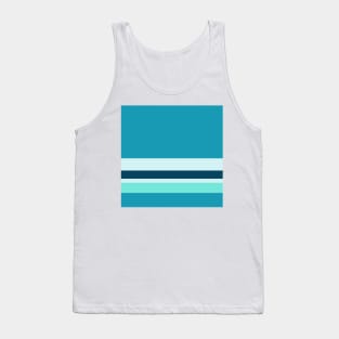 A beautiful amalgam of Ice, Tiffany Blue, Blue-Green and Midnight Green (Eagle Green) stripes. Tank Top